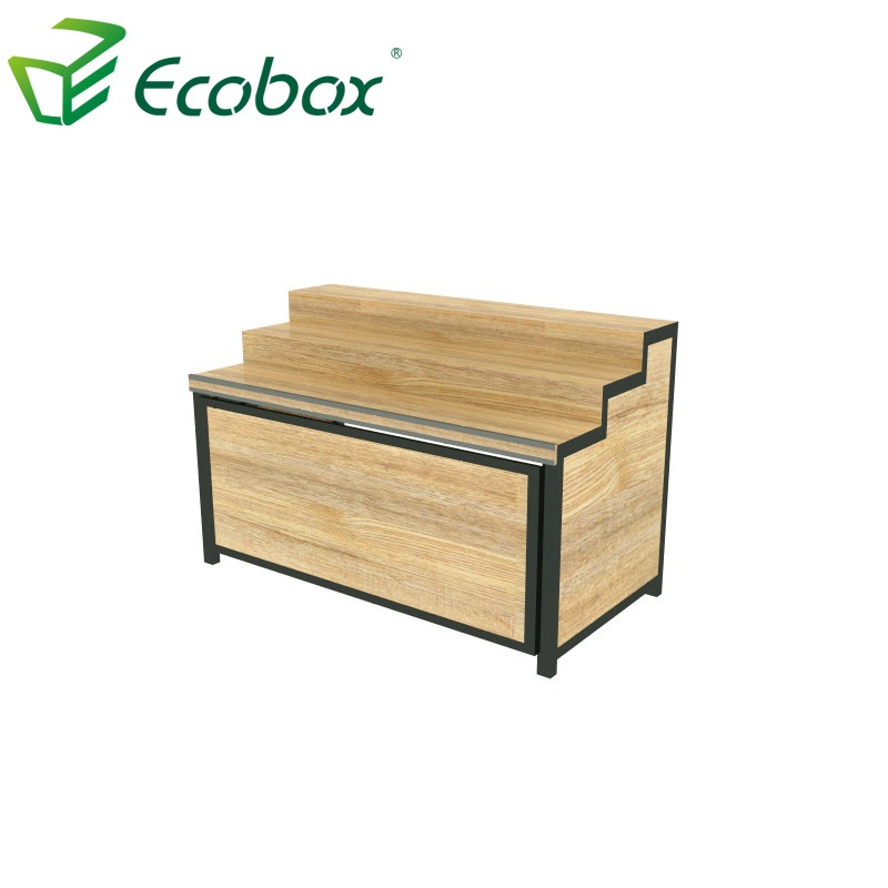 Ecobox GMG-001 prateleira de alimentos a granel de supermercado de madeira 