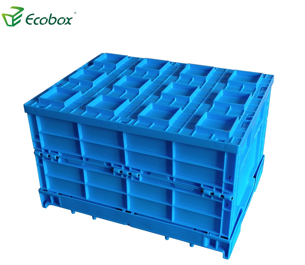 Ecobox 40x30x24cm tamanho pequeno PP material dobrável escaninho de plástico dobrável