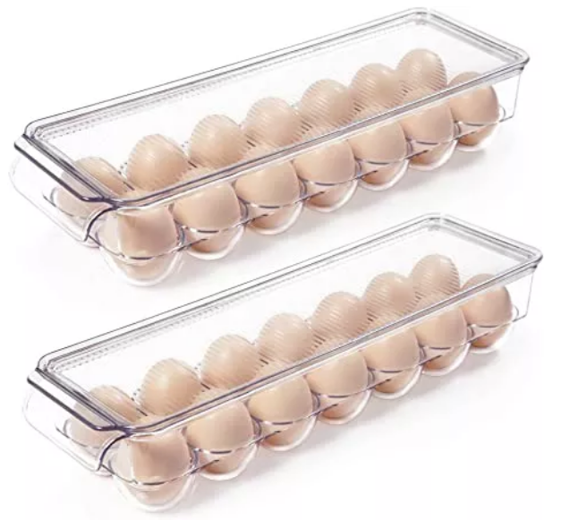Bandeja de Ovos com Tampa Tipo Gaveta Caixa de Armazenamento de Ovos Organizador de Bolinho Grades de Recipiente Caixa de Armazenamento de Ovos